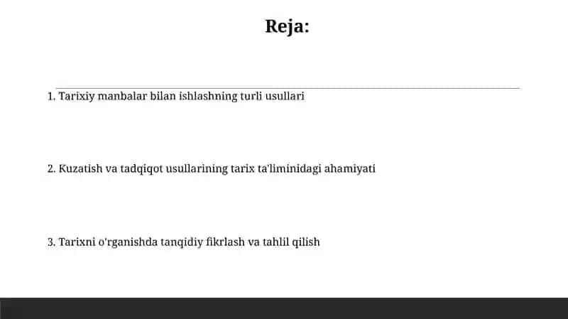 Tarix ta’limida kuzatish va tadqiqot usullarining ahamiyati 2