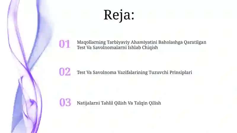 Maqollarning Tarbiyaviy Ahamiyatini Baholashga Qaratilgan Test Va Savolnomalarni Ishlab Chiqish 2