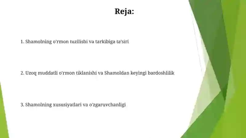 Shamolning oʻrmonga taʼsirini oʻrganish 2