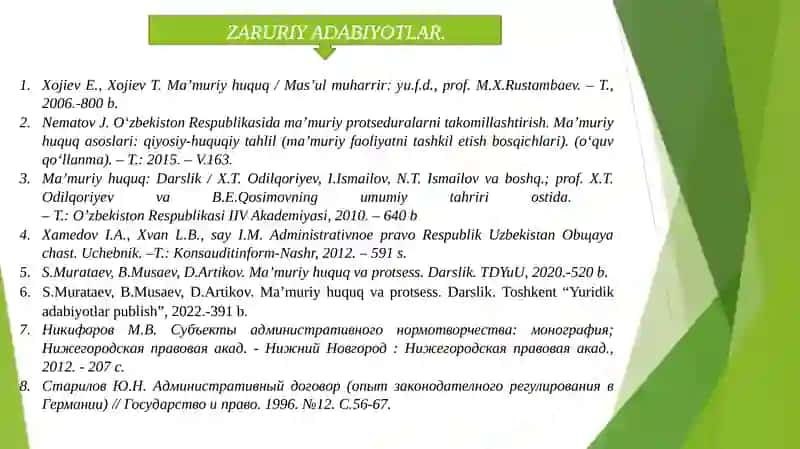 Davlat boshqaruvining SHAKLLARI VA USULLARI 2