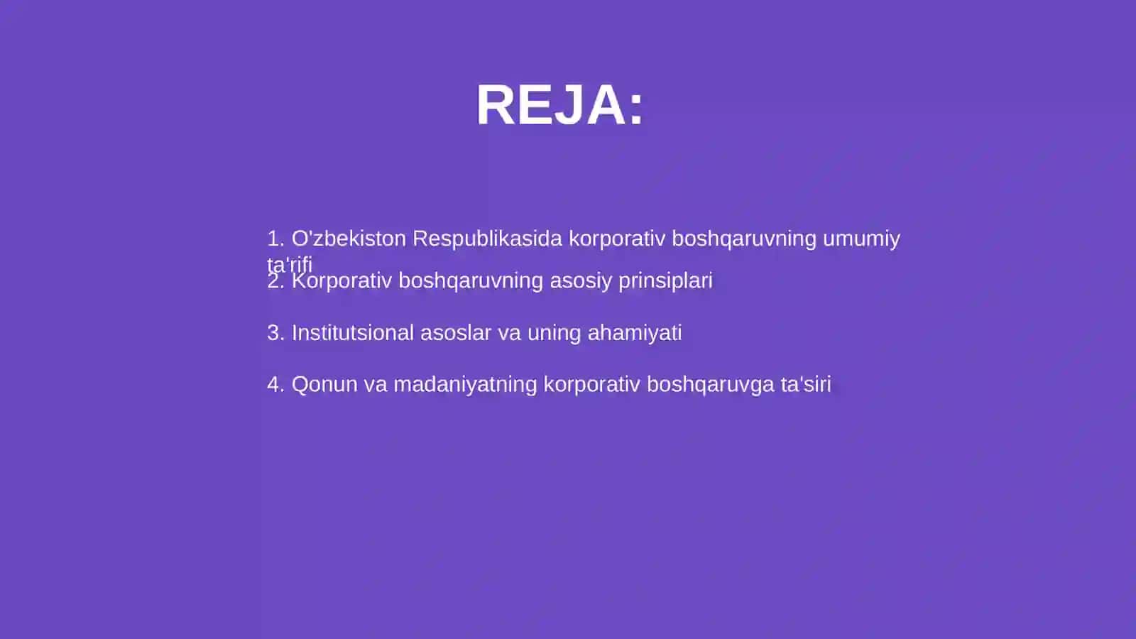 Korporativ boshqaruvning institutsional asoslari 2