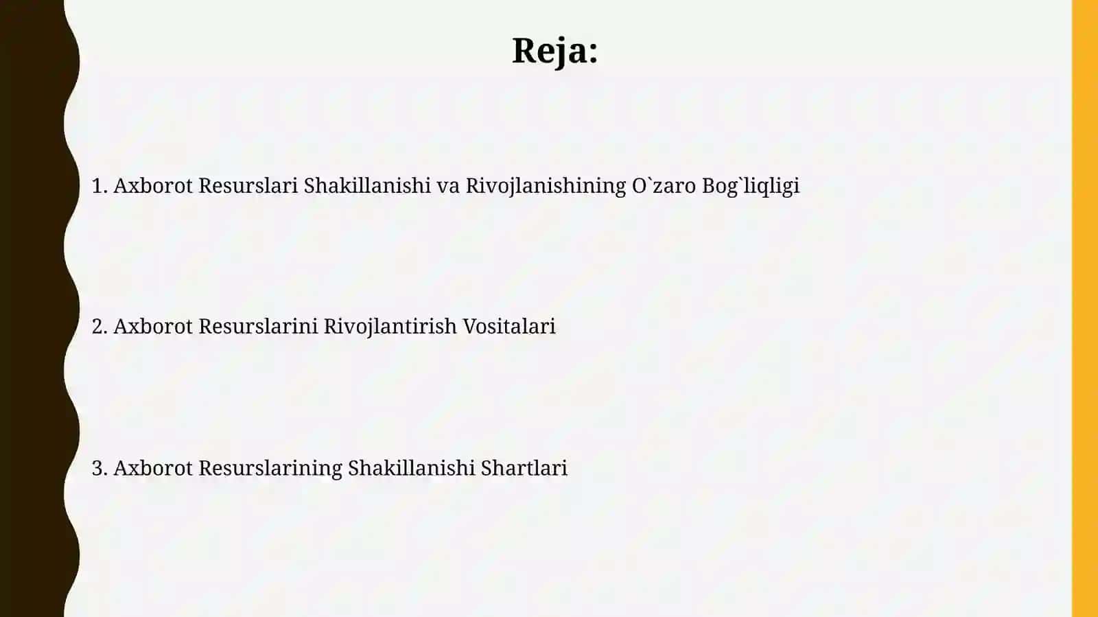 Axborot manbaini shakllantirish va rivojlantirish shart-sharoitlarivavositalari 2