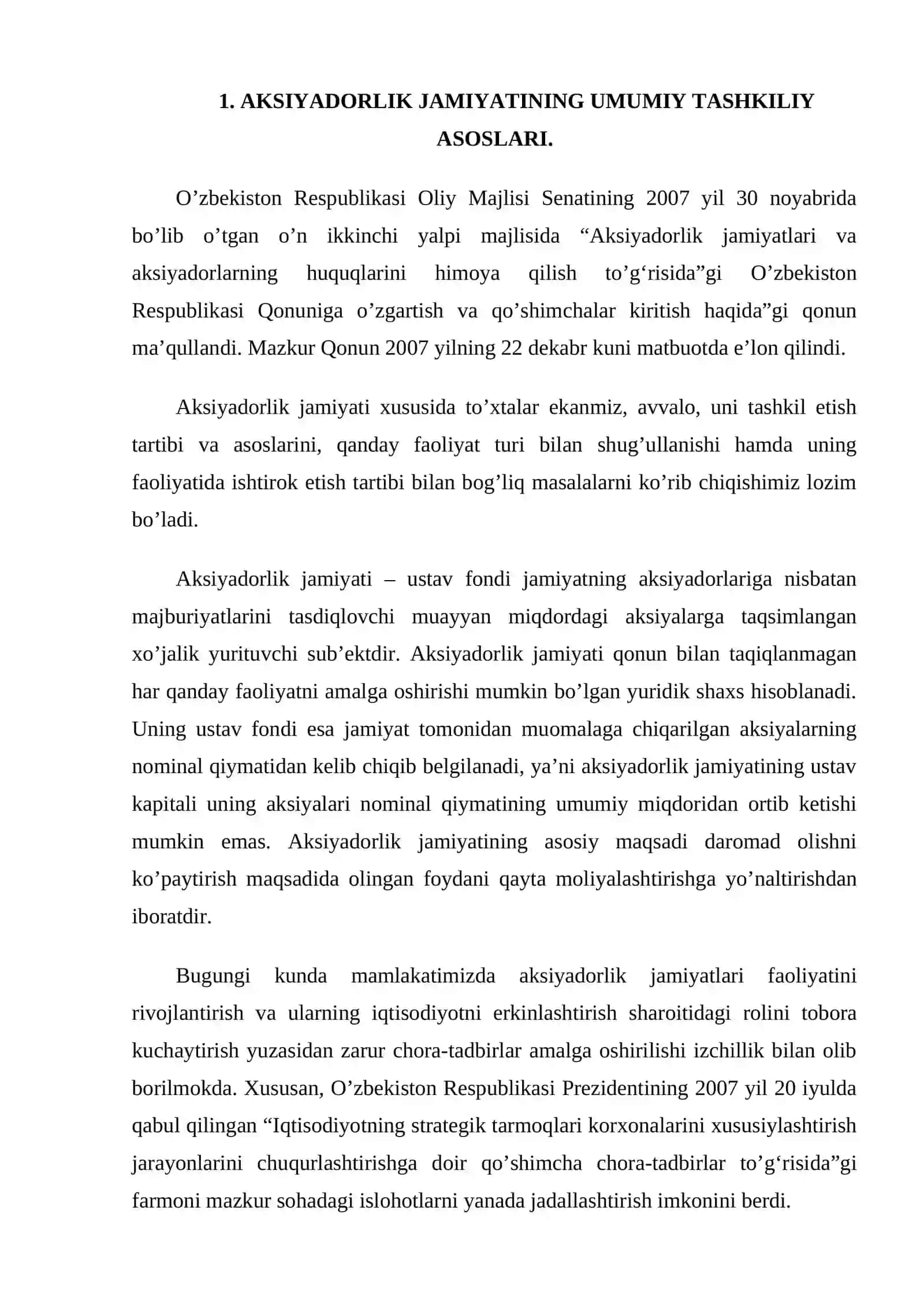 Aksiyadorlik jamiyatlari faoliyatining huquqiyasoslari 2