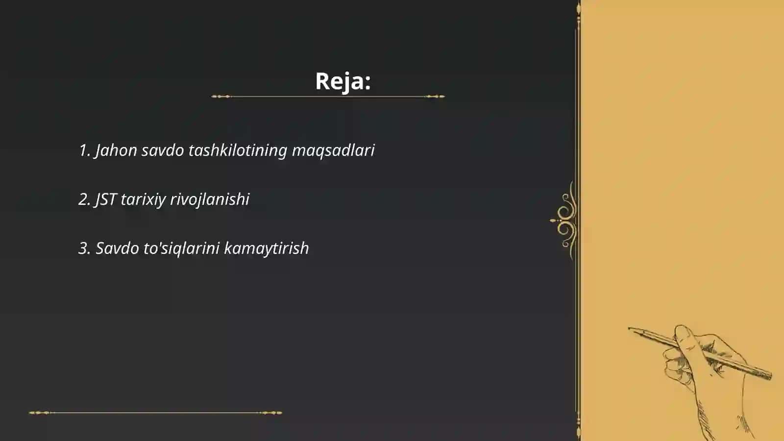 Jahon savdo tashkilotining maqsadlari 2