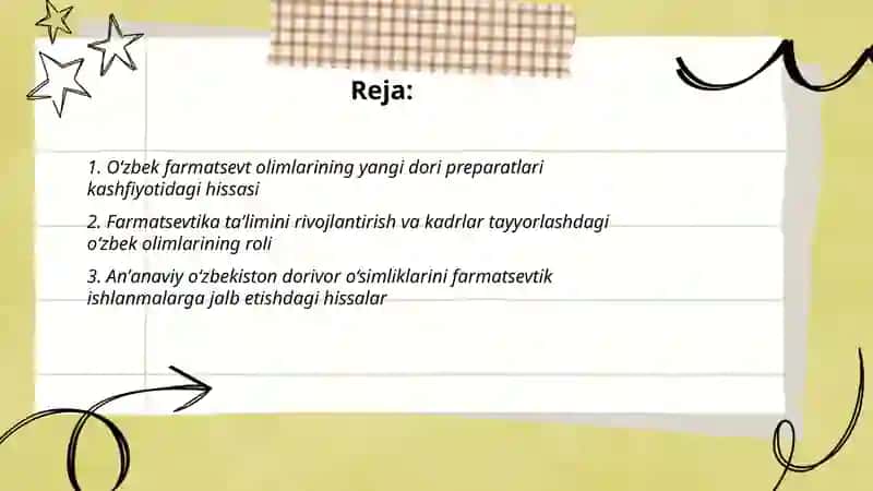 O‘zbek farmatsevt olimlarining soha rivojiga qo‘shgan hissasi 2