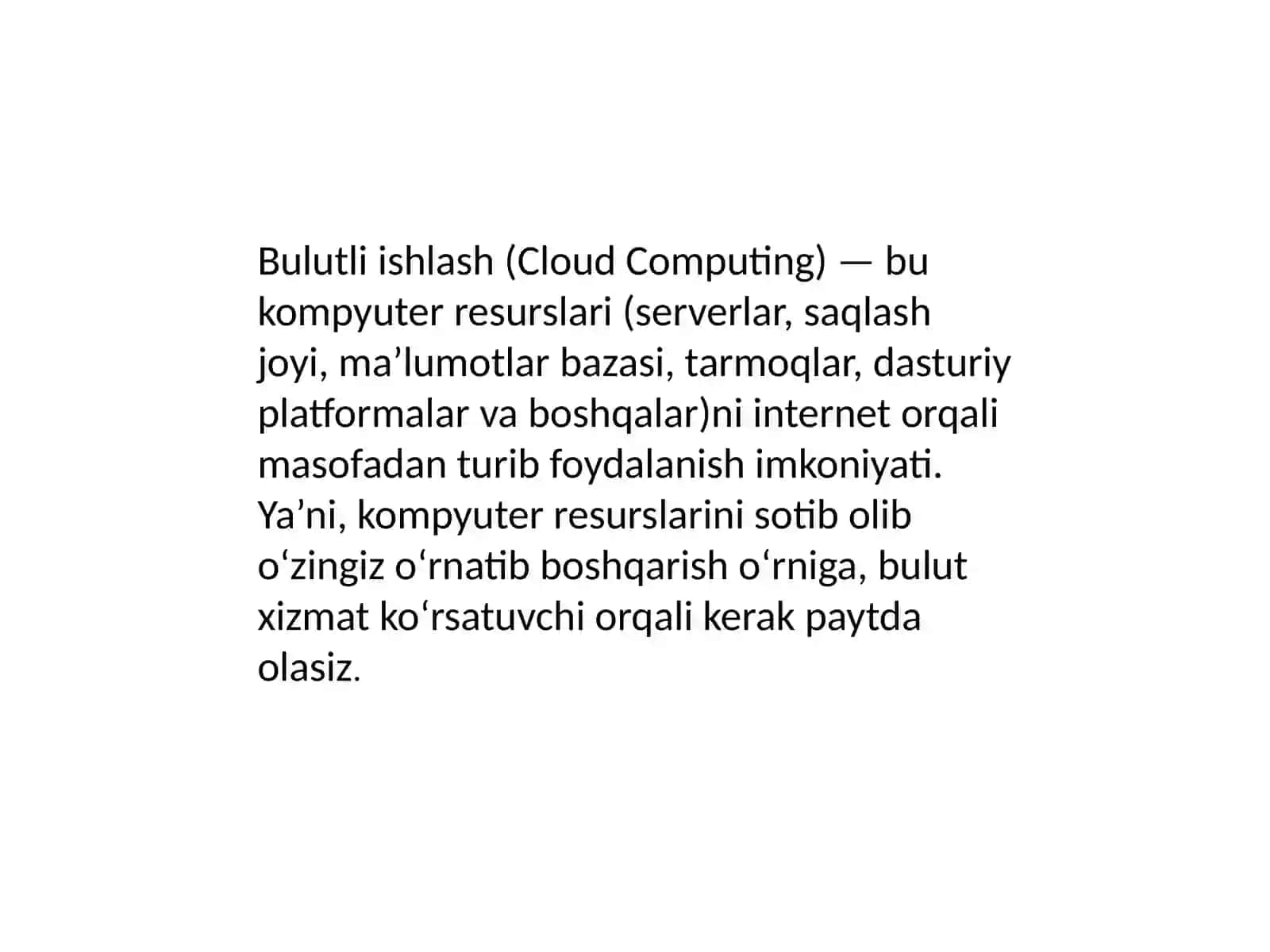Bulutliishlash (Cloud Computing) 2