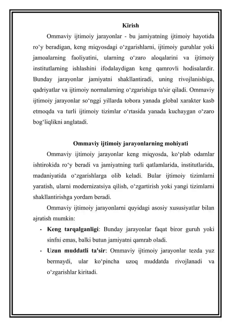 OMMAVIY IJTIMOIY JARAYONLAR 2