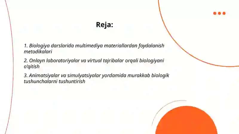Media va raqamli resurslardan foydalangan holda biologiyani o'qitish 2