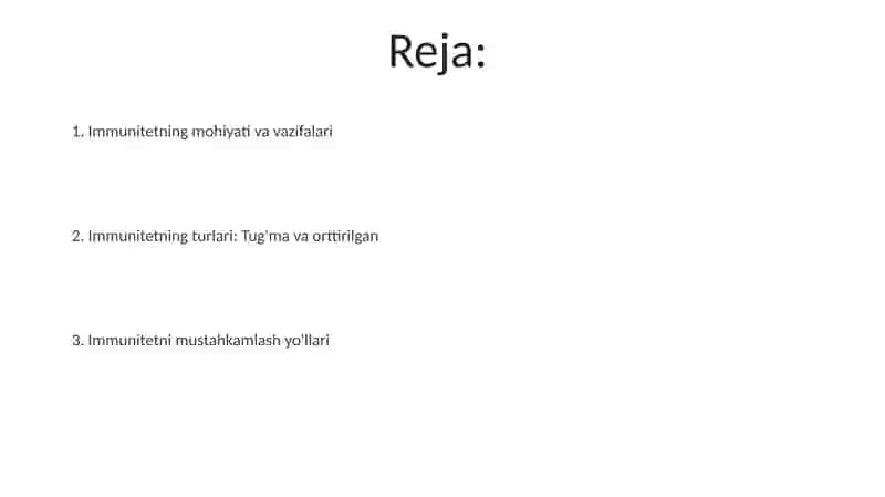 Immunitet va uning turlari 2