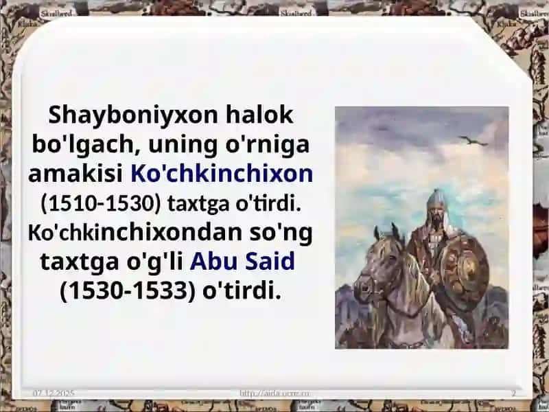 BUXΟRΟ XΟNLIGINING TASHKIL TΟPISHI VA SIYΟSIY HAYΟTI 2