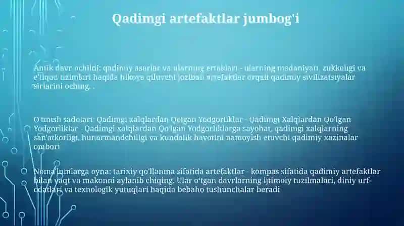 Qadimgi Xalqlardan Qolgan Yodgorliklar 2