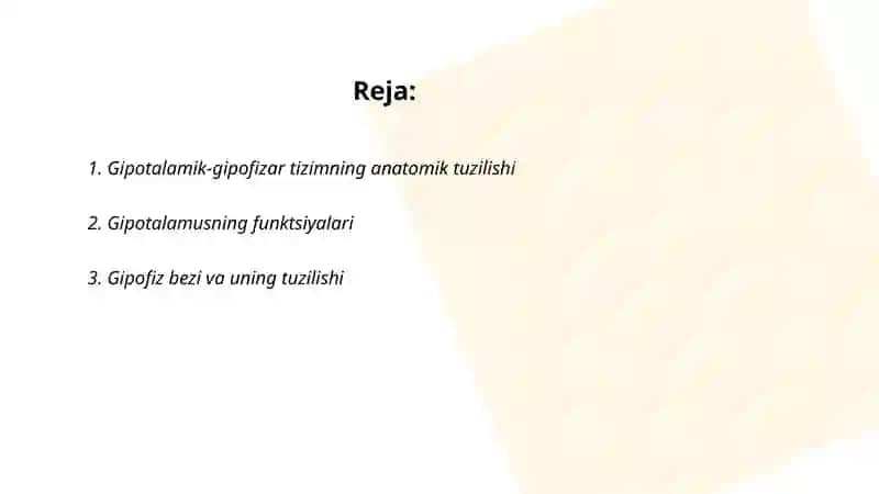 Gipotalamo gipofizar tizim boshqaruv va taʼsir 2
