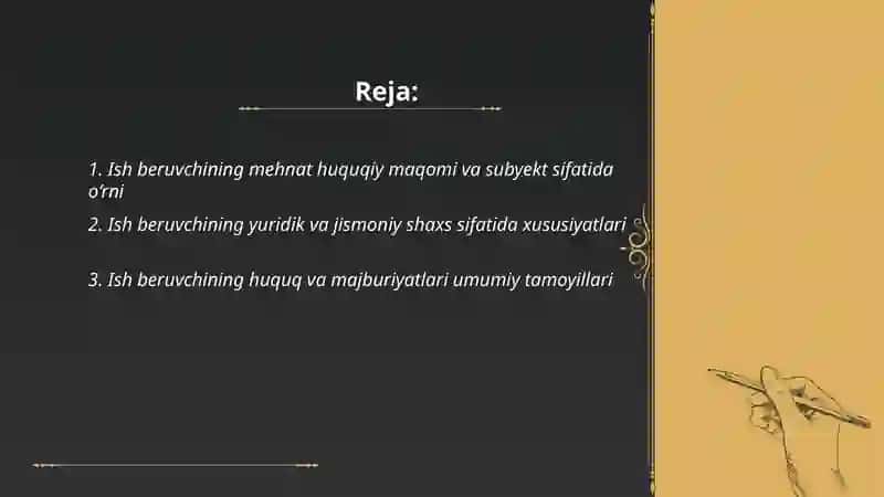 Ish beruvchilar mehnat huquqining subyekti sifatida 2