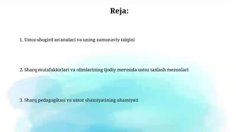 Sharq pedagogikasi va ustoz shaxsiyatining ahamiyati 2