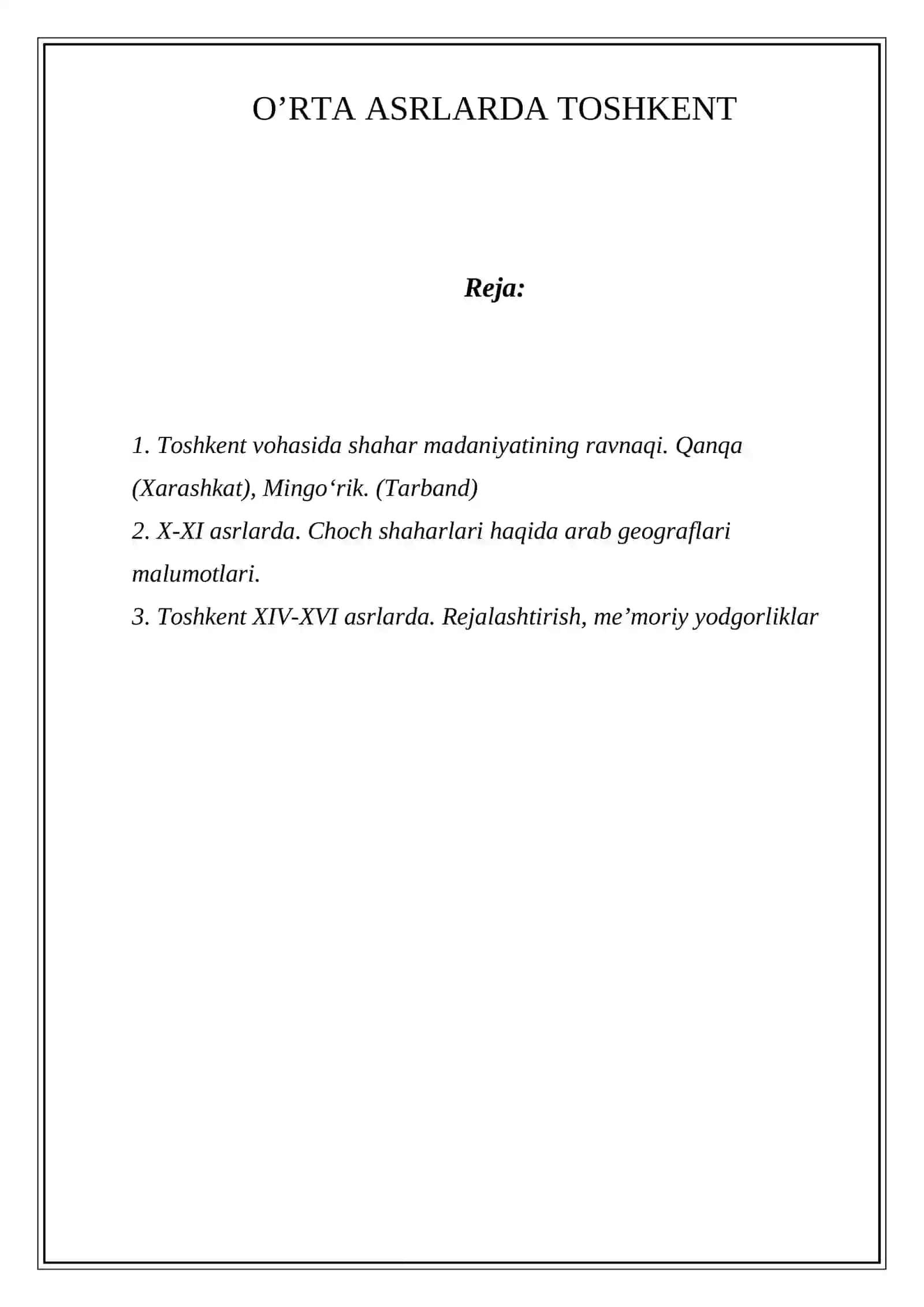 TARIX VA YURIDIK FAKULTETI REFERATI 2
