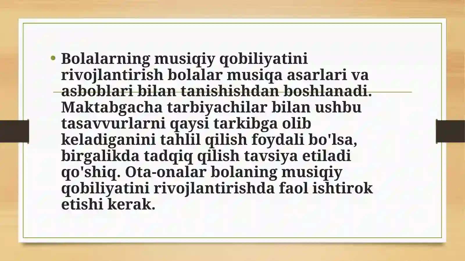 Bolalarning musiqiy qobiliyatini rivojlantirish 2