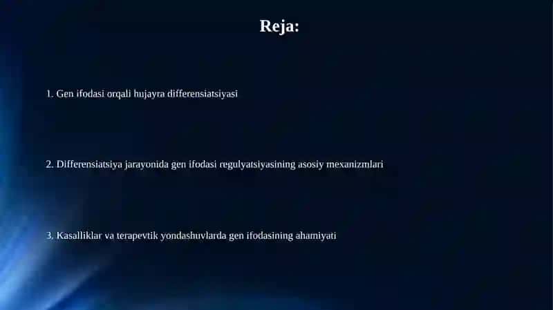Genlar ta'sirni boshqarish xujayra differentsirovkasi 2