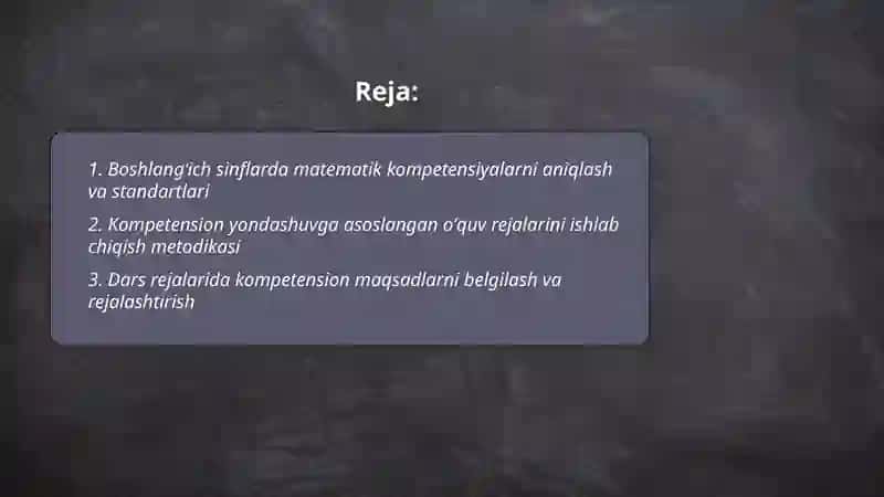 Boshlangʻich sinflarda matematikaga kompetension yondashuv 2