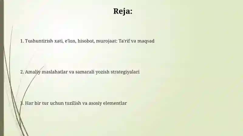 Tushuntirish xati 2