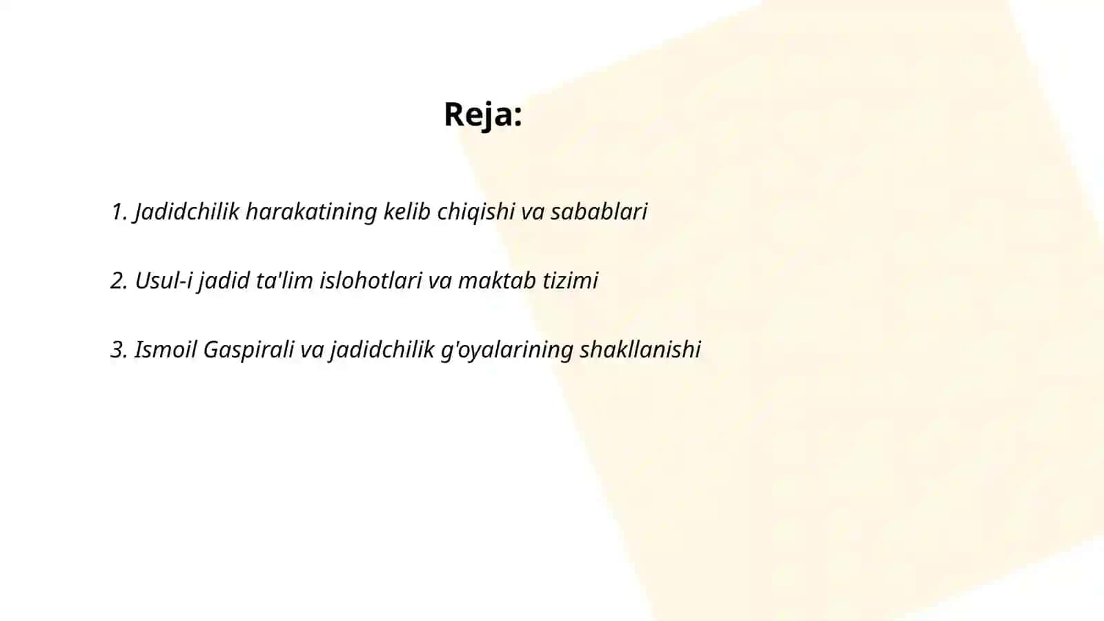 Jadidchilik harakati namoyandalari va ularning harakati 2