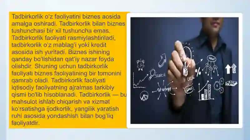 Tadbirkorlik faoliyati va shakllari 2