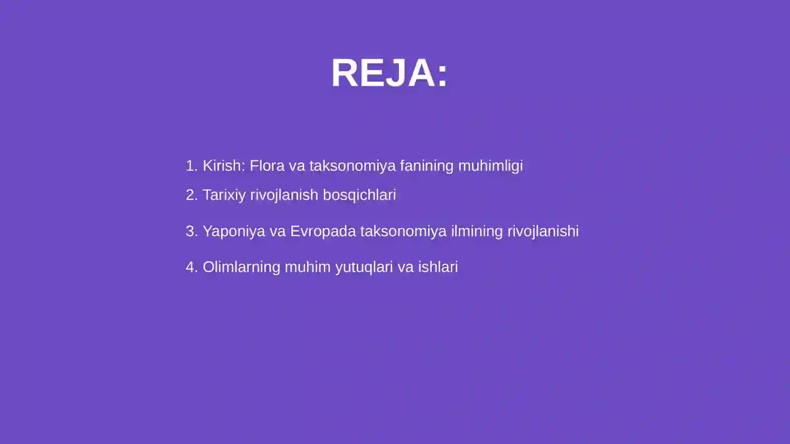 Flora va Taksonomiya Fanining Rivojlanishi 2