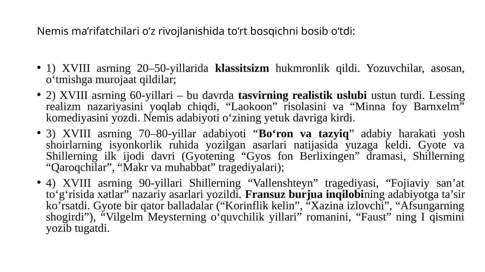 Germaniya va AQSH ma’rifatchilik adabiyoti 2