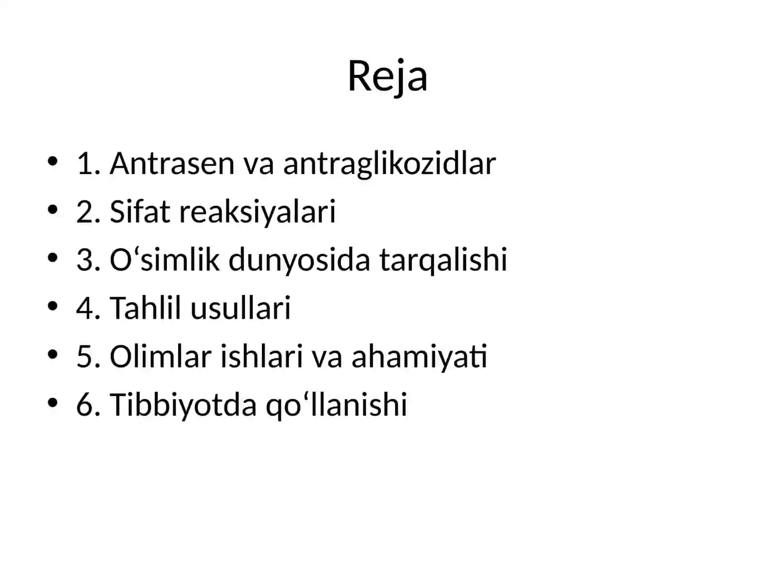 Antrasen unumlari bo‘lgan dorivor o‘simliklar va mahsulotlar 2