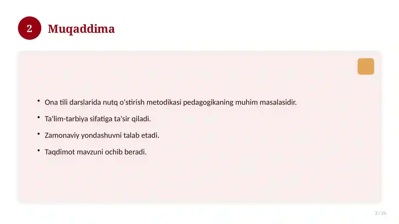 Ona tili darslarida nutq o'stirish metodikasi 2