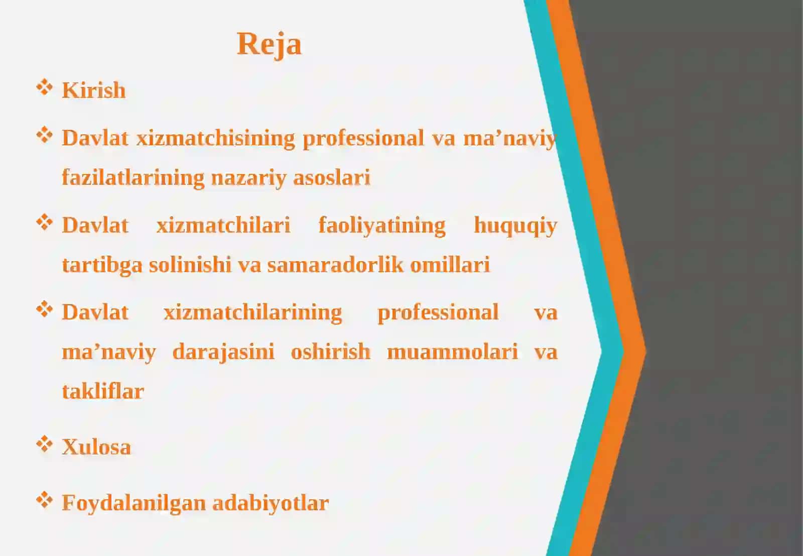 Professional va yuksak ma’naviyatli davlat xizmatchisi samaradorlik garovi sifatida: nazariy-huquqiy yondashuv 2