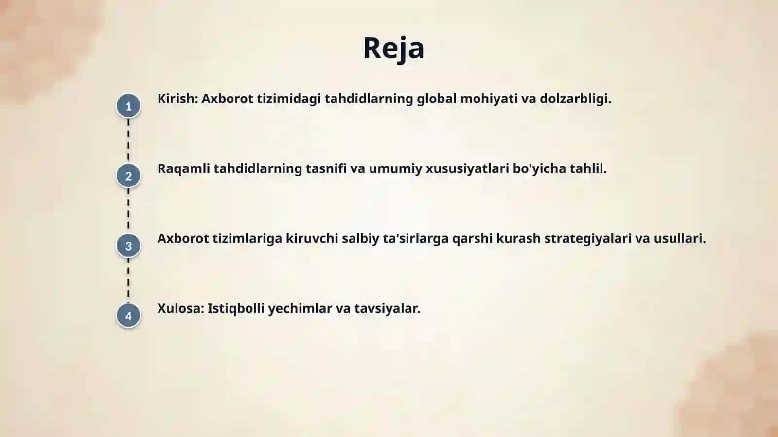 Axborot tizimidan kirib kelayotgan salbiy ta’sirlarga qarshi kurashish usullari. 2