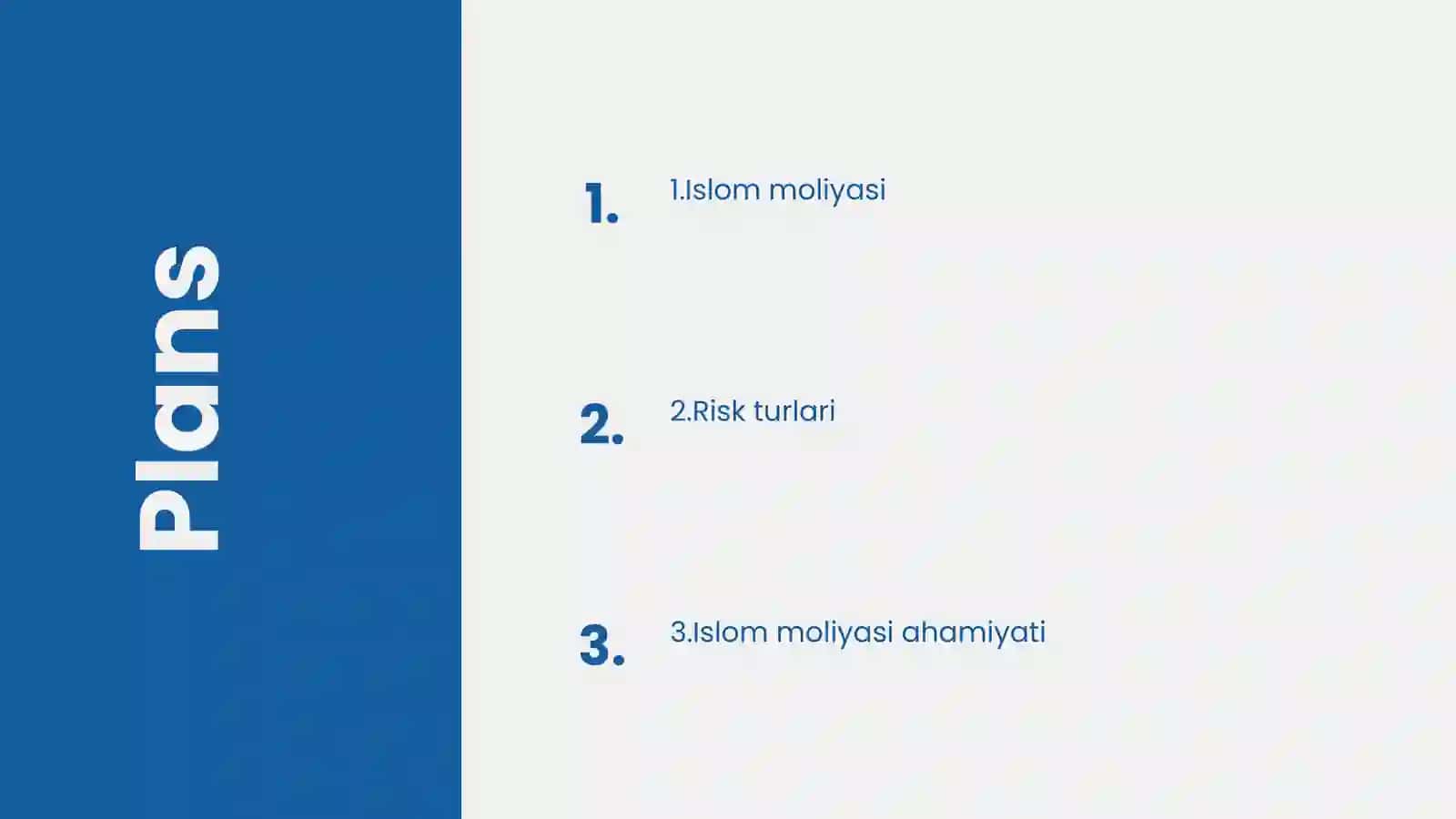 Islom moliyasi risklarning turlari 2