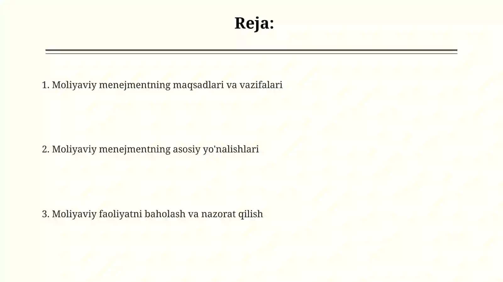 Moliyaviy menijmentning maqsadlari va vazifalari 2
