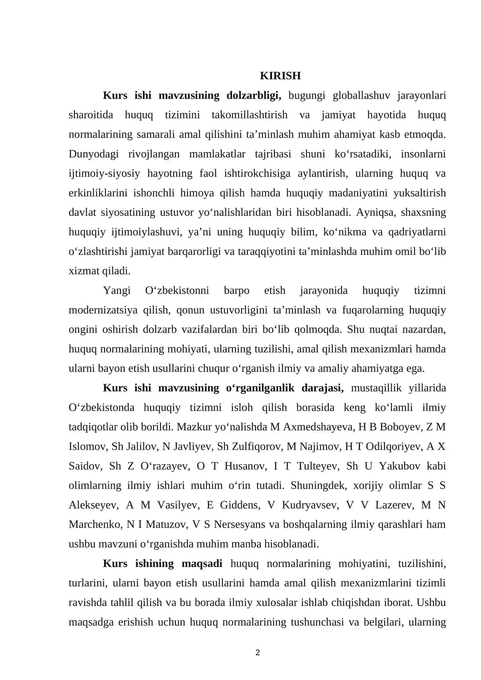 HUQUQ NORMULARI TUSHUNCHASI, BELGILARI VA TUZILISHI 2