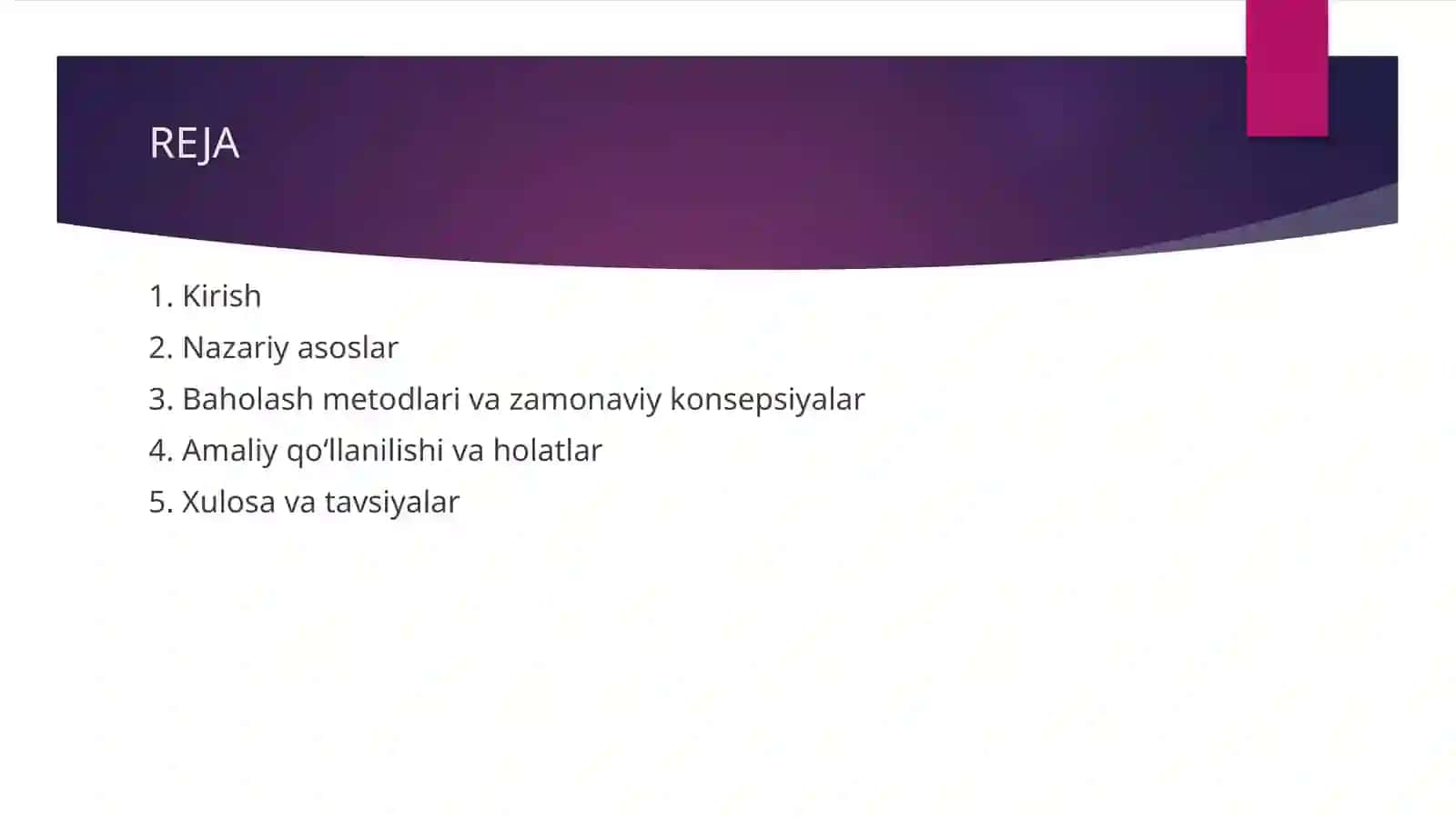 Biznes qiymatini baholashning nazariy asoslari va zamonaviy kansipsiyalari 2