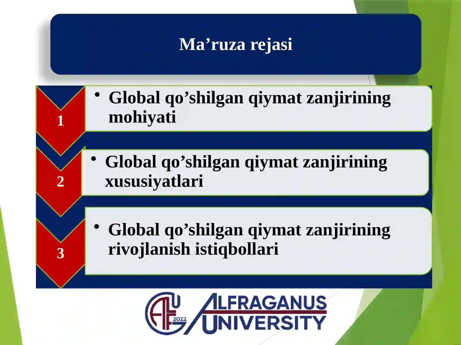 GLOBAL QOSHILGAN QIYMAT ZANJIRI: MOHIYATI, XUSUSIYATLARI VA RIVOJLANISH ISTIQBOLLARI 2