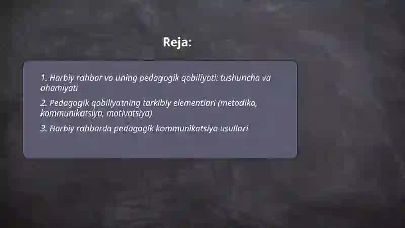 Harbiy rahbar faoliyatida pedagogik qobilyat 2