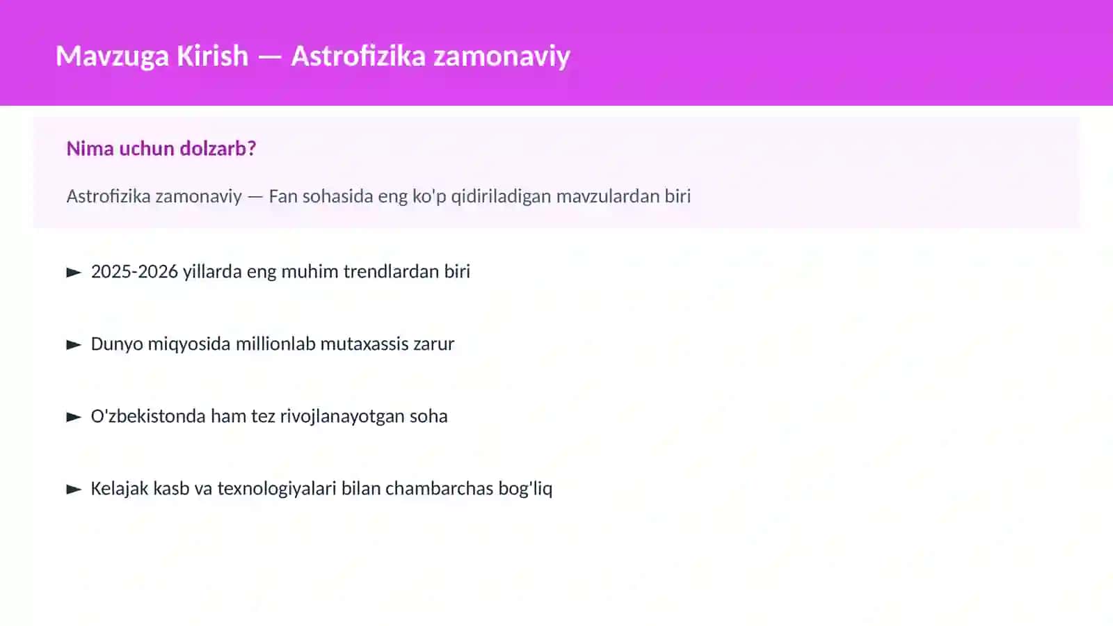 Astrofizika zamonaviy 2