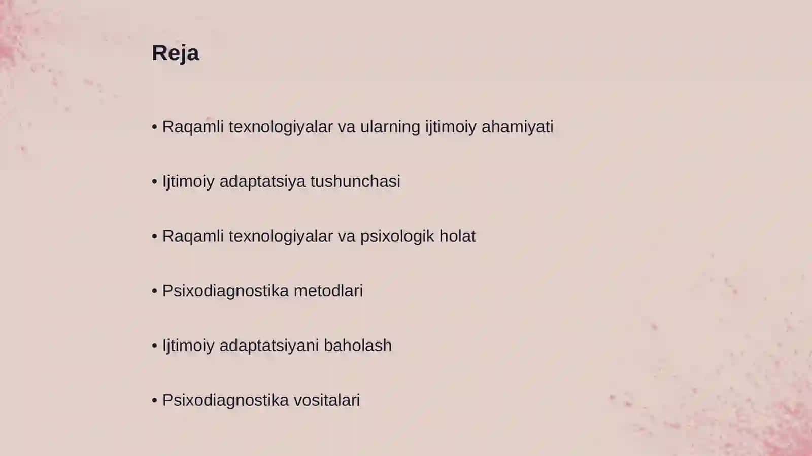 Raqamli texnologiyalarni qoʻllash: ijtimoiy adaptatsiya psixodiagnostikasi 2