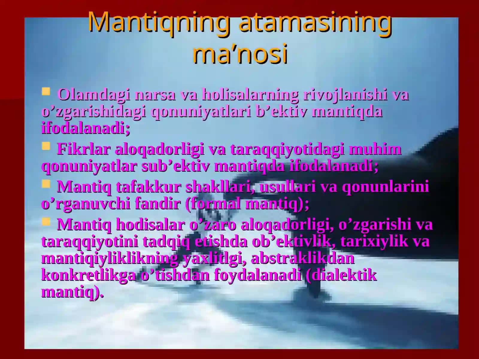 Formal mantiqnini asosiy qonunlari va prinsiplari 2