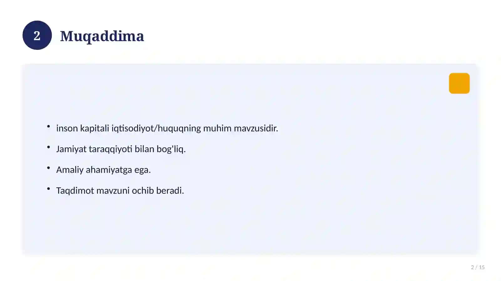 Inson kapitaliga e'tibor 2