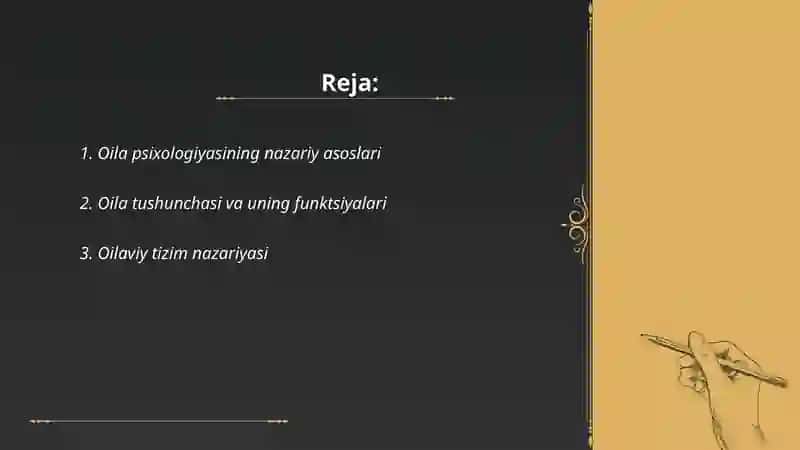 Oilaviy Psixologiyasining Umumiy Asoslari 2