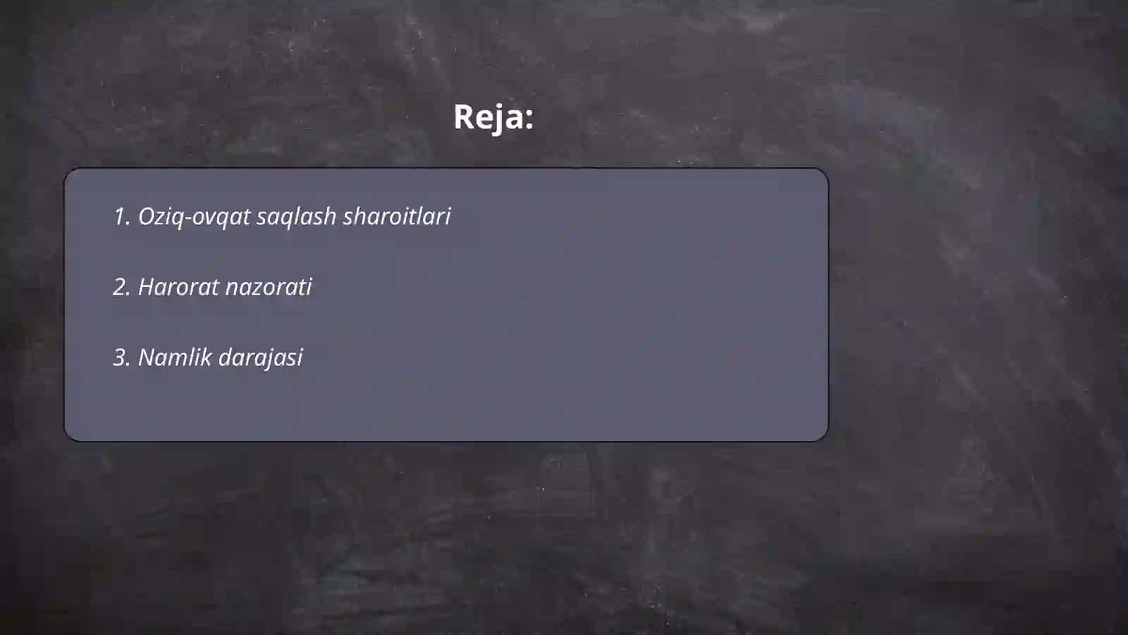 Oziq ovqat mahsulotlarini saqlashga Va uzatilishiga qo'yiladigan gigienik talablar 2
