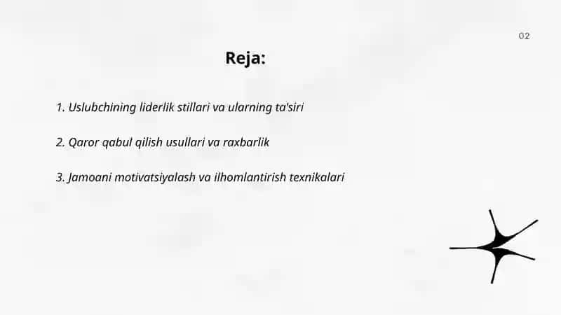 Uslubchining liderlik va raxbarlik hususiyatlari 2