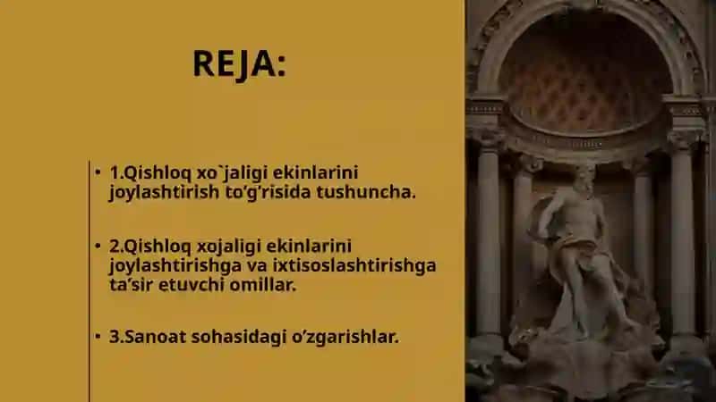 Qishloqxo'jaligi va sanoat sohasidagi o'zgarishlar 2