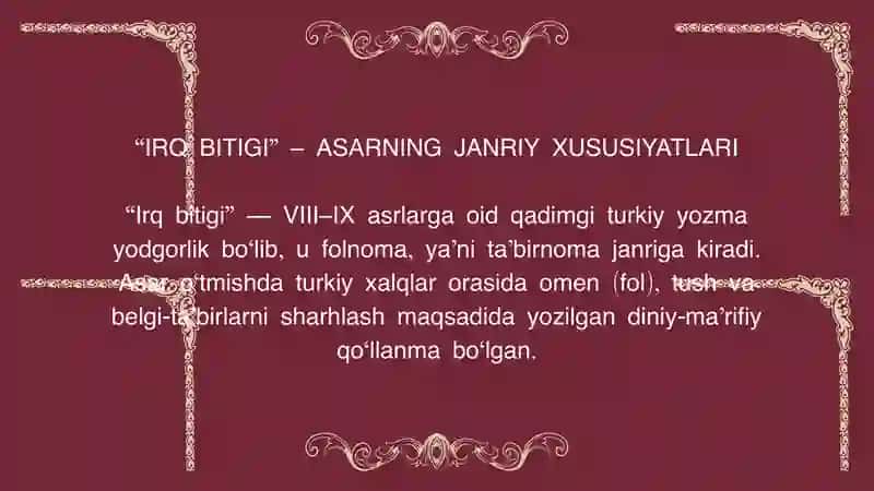 Irq bitigi 2