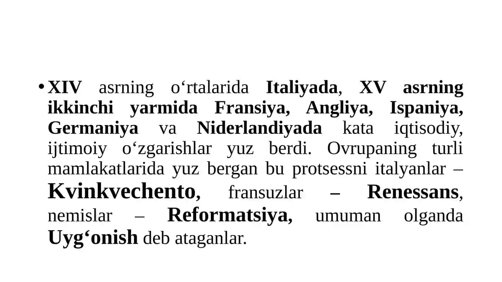 Yevropa Uygʻunish davri adabiyoti (Italiya, Ispaniya, Germaniya, Niderlandiya) 2