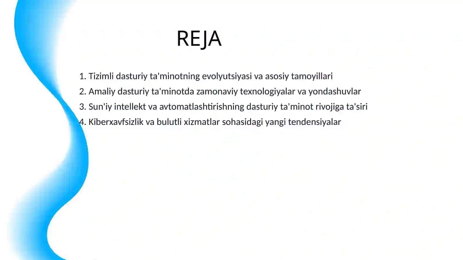 TIZIMLI VA AMALIY DASTURIY TA'MINOTNING RIVOJLANISH TENDENSIYALARI 2