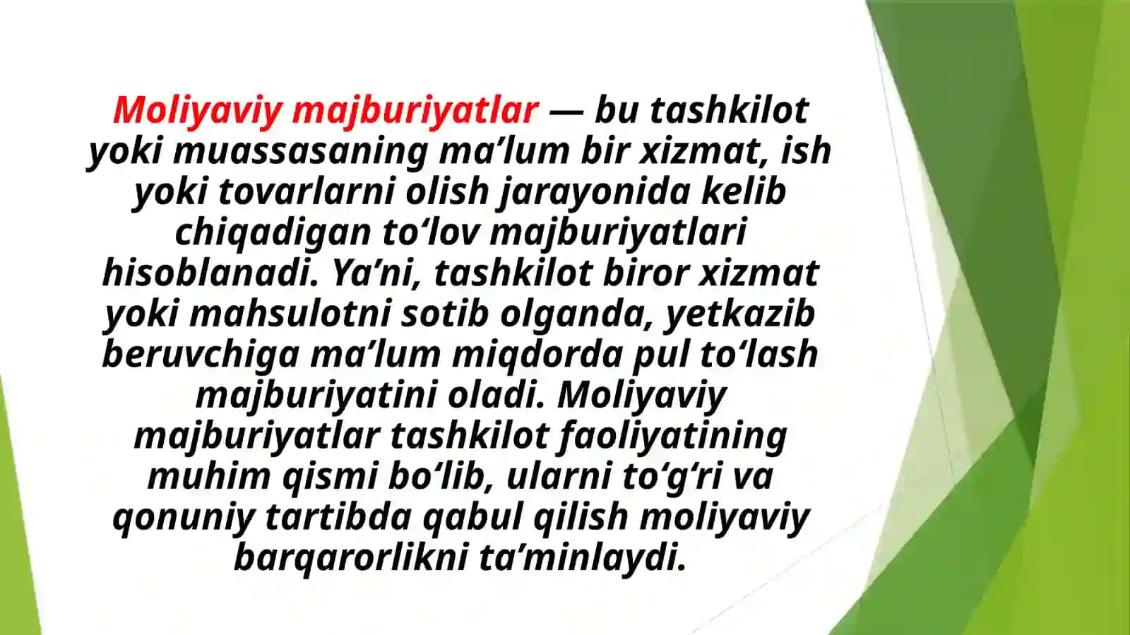 Moliyaviy majburiyatlarni qabul qilish va xarajatlarni toʻlashni nazorat qilish 2