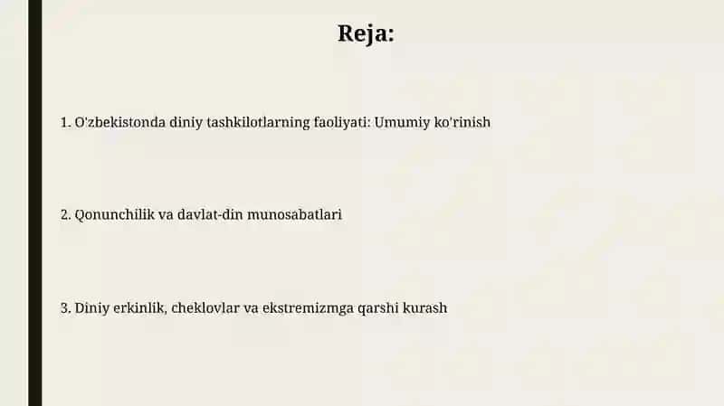 Oʻzbekistonda faoliyat yuritayotgan diniy tashkilotlar 2